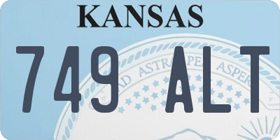 KS license plate 749ALT
