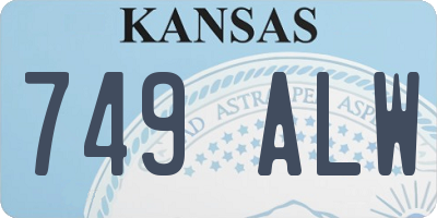 KS license plate 749ALW