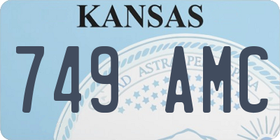KS license plate 749AMC