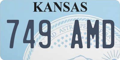 KS license plate 749AMD