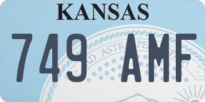 KS license plate 749AMF