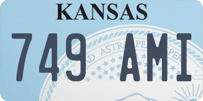 KS license plate 749AMI