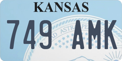 KS license plate 749AMK