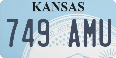 KS license plate 749AMU