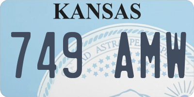 KS license plate 749AMW