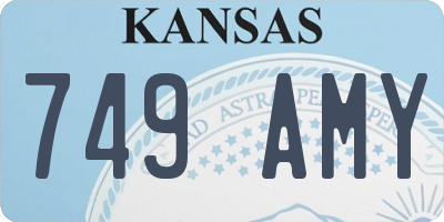 KS license plate 749AMY