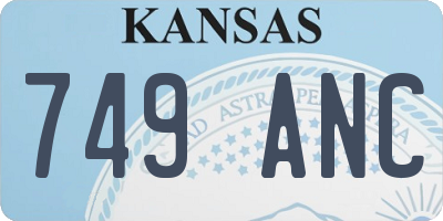 KS license plate 749ANC