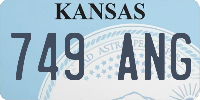 KS license plate 749ANG