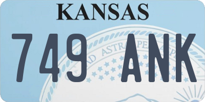 KS license plate 749ANK