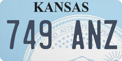 KS license plate 749ANZ