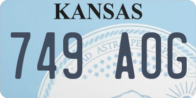 KS license plate 749AOG