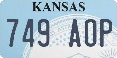 KS license plate 749AOP