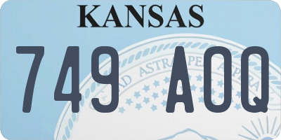 KS license plate 749AOQ
