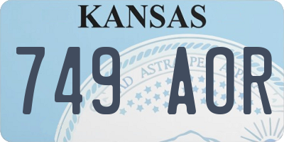 KS license plate 749AOR