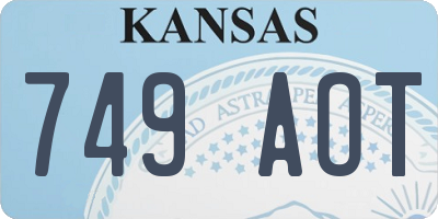 KS license plate 749AOT