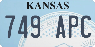 KS license plate 749APC