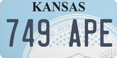 KS license plate 749APE