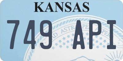 KS license plate 749API
