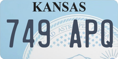 KS license plate 749APQ