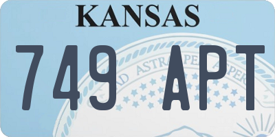 KS license plate 749APT