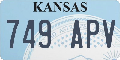 KS license plate 749APV