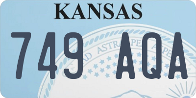 KS license plate 749AQA