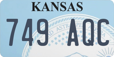 KS license plate 749AQC