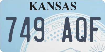 KS license plate 749AQF