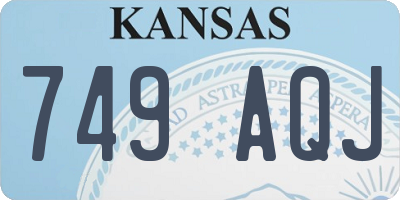 KS license plate 749AQJ