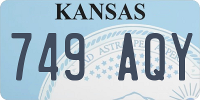 KS license plate 749AQY