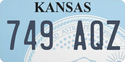 KS license plate 749AQZ