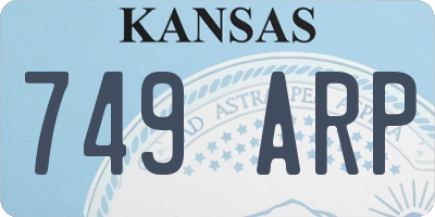 KS license plate 749ARP