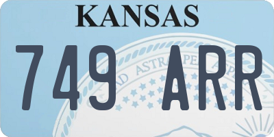 KS license plate 749ARR