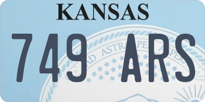 KS license plate 749ARS