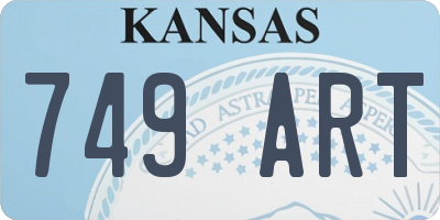 KS license plate 749ART