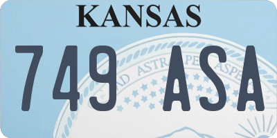 KS license plate 749ASA