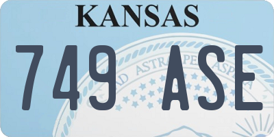 KS license plate 749ASE