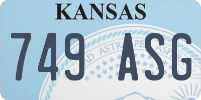 KS license plate 749ASG