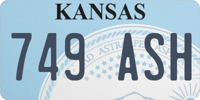 KS license plate 749ASH