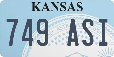 KS license plate 749ASI