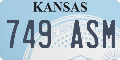 KS license plate 749ASM