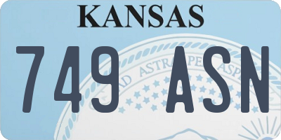 KS license plate 749ASN