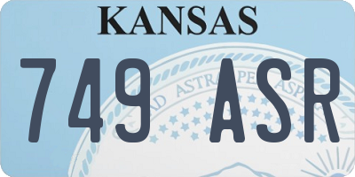 KS license plate 749ASR