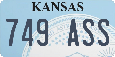 KS license plate 749ASS