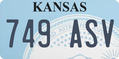 KS license plate 749ASV