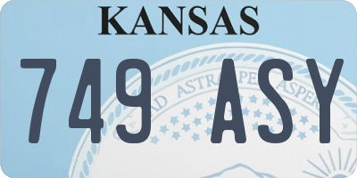 KS license plate 749ASY
