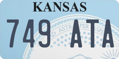KS license plate 749ATA