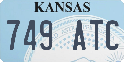 KS license plate 749ATC
