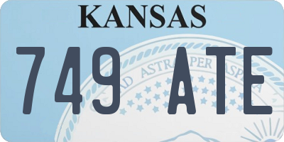 KS license plate 749ATE