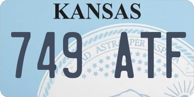 KS license plate 749ATF